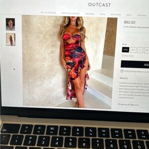 Outcast Vibrant Multicolor High Low Dress